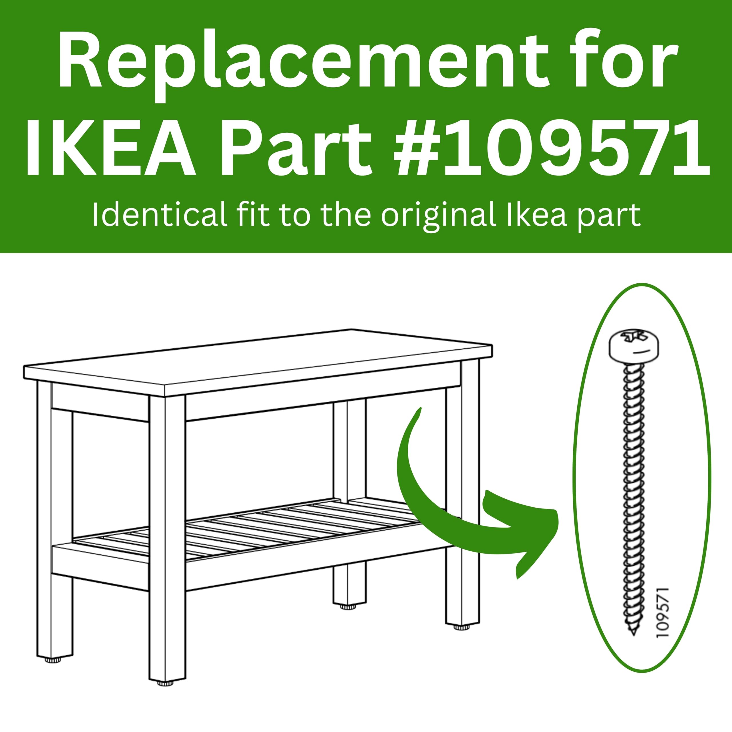 S♥ 12x IKEA Screw SCREWS, CHIPBOARD, FLAT, 50MM STEEL PART #109571 | eBay